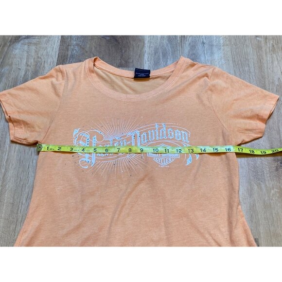 Harley-Davidson‎ Womens Florida Orange Graphic Tee M/L - Picture 5 of 6